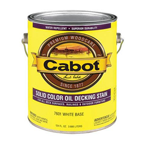 卡伯特油甲板染色1加仑缎面白色