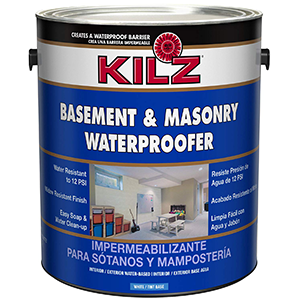 KILZ地下室和砖石防水白色1加仑