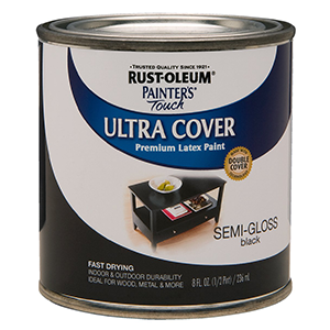 Rust-Oleum Ultra覆盖半光泽黑色水基内部