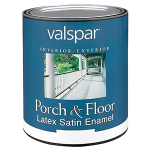 Valspar内部门廊和地板乳胶缎面搪瓷1夸脱透明基地